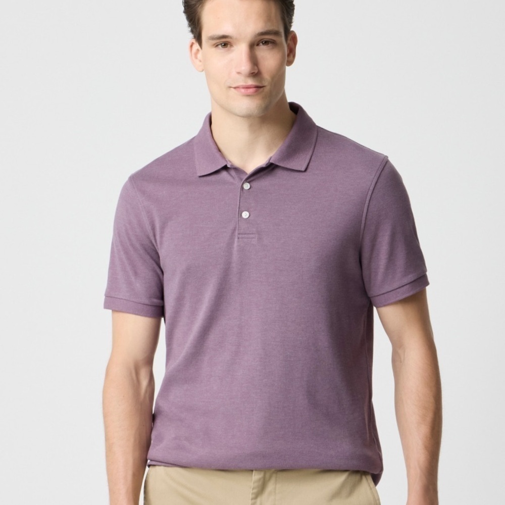 J crew heather gothic shadow Soft-touch polo shirt